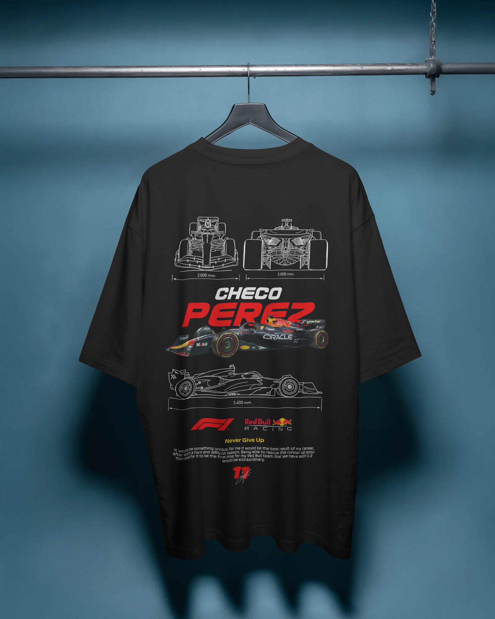 Checo Perez F1 Oversized T-Shirt 3
