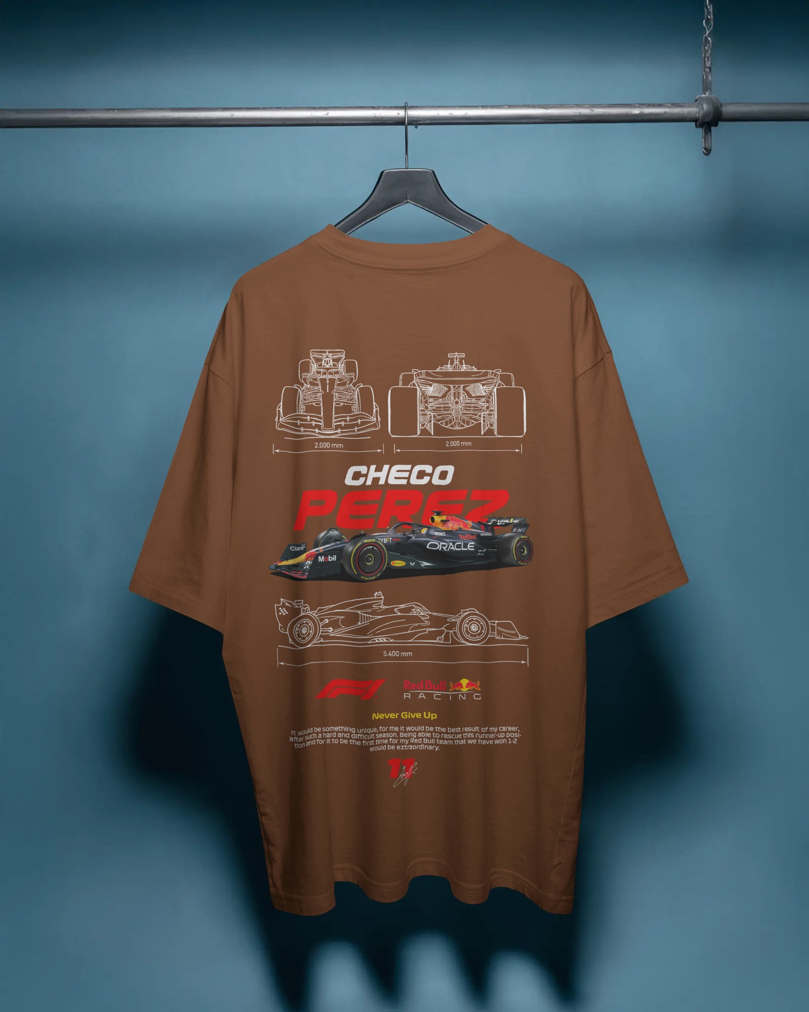 Checo Perez F1 Oversized T-Shirt 4
