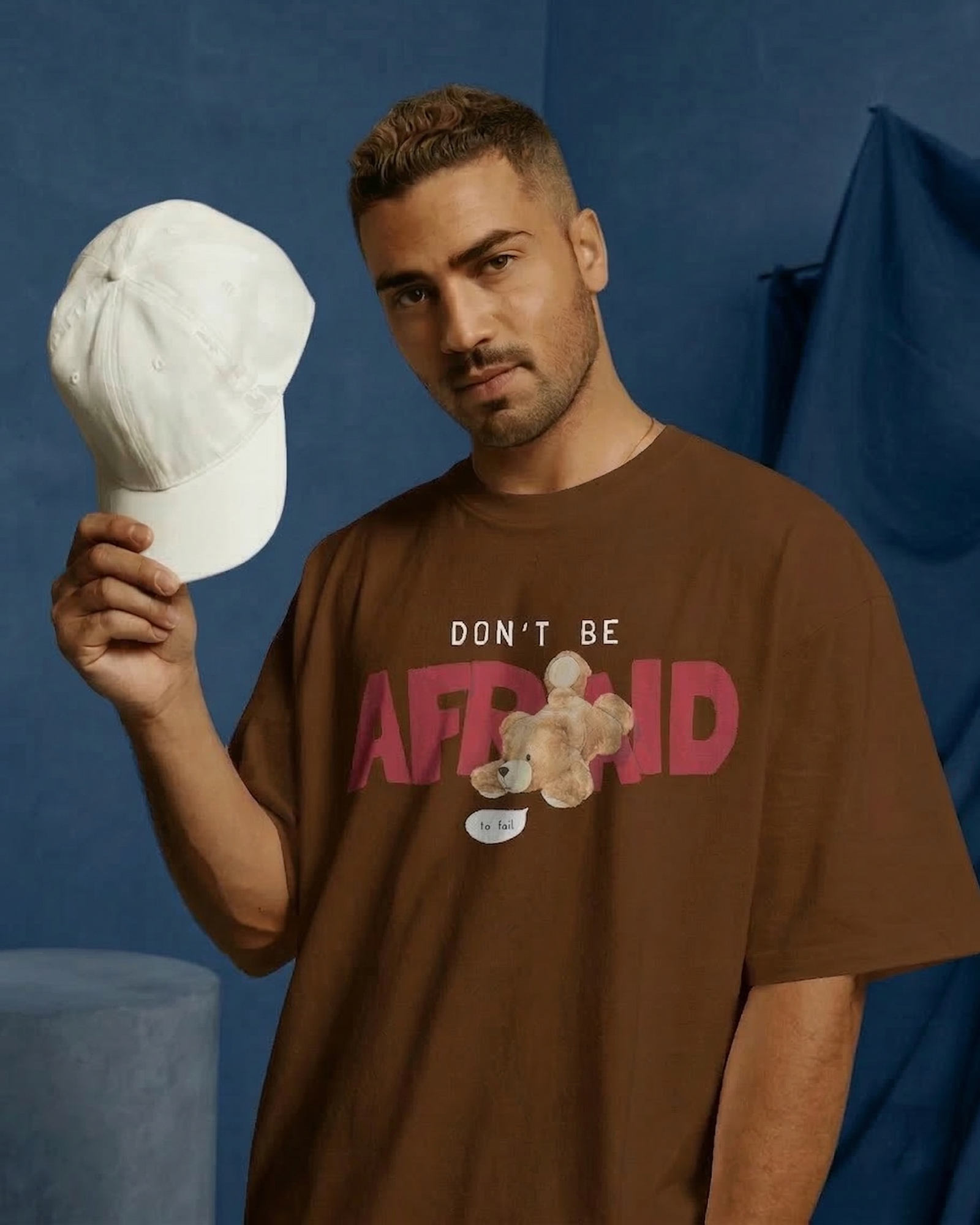 Don’t Be Afraid Teddy Oversized Streetwear T-Shirt 3